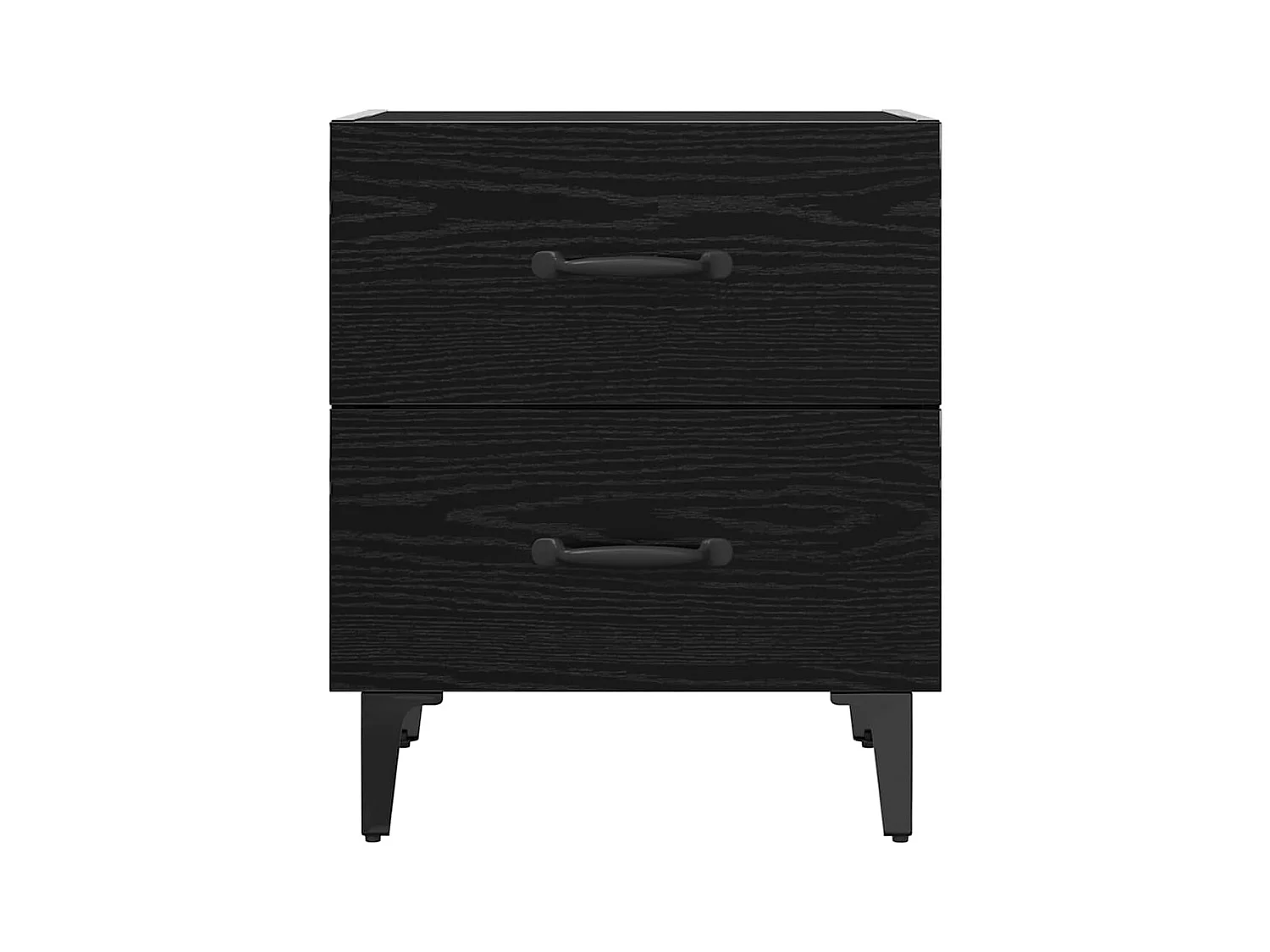 Mobiletto letto in rovere nero 40 x 35 x 47,5 cm in legno ingegnerizzato