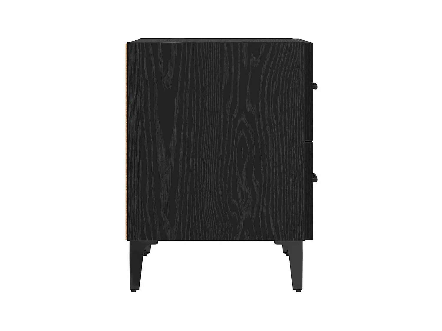 Mobiletto letto in rovere nero 40 x 35 x 47,5 cm in legno ingegnerizzato