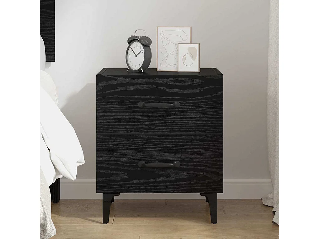 Armoire de lit Chêne noir 40 x 35 x 47.5 cm Bois d'ingénierie