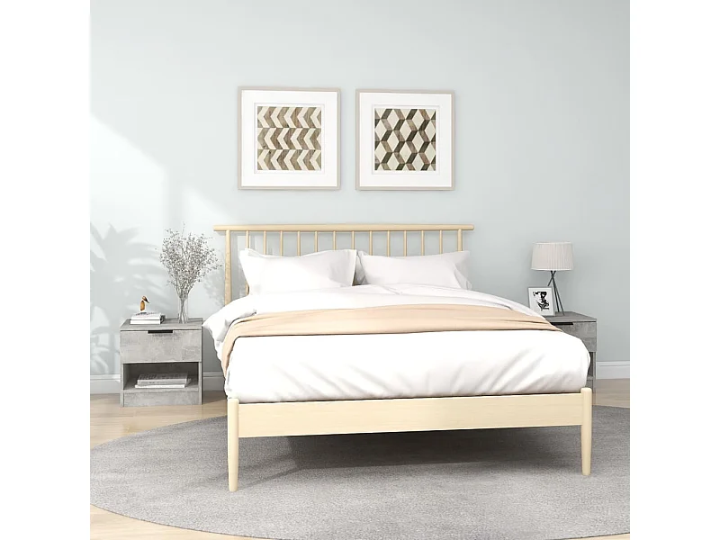 Tables de chevet 2 pcs Gris béton Bois d'ingénierie