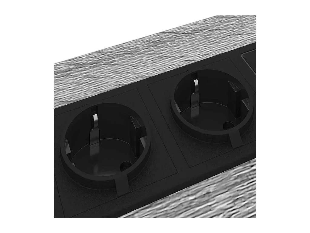 Mesita de noche de dos piezas en gris Sonoma con estación de carga