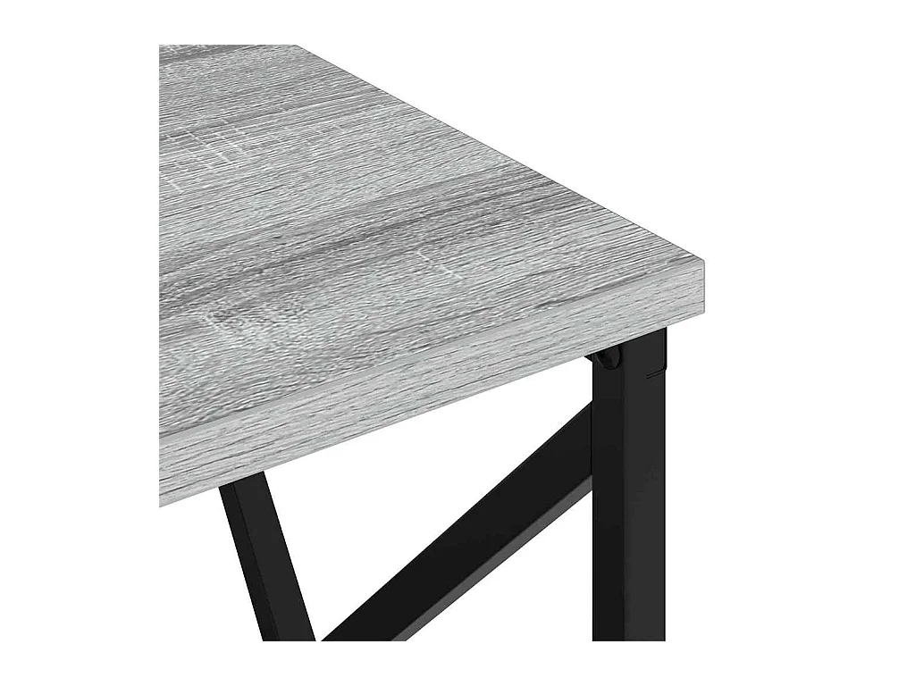 Mesita de noche de dos piezas en gris Sonoma con estación de carga