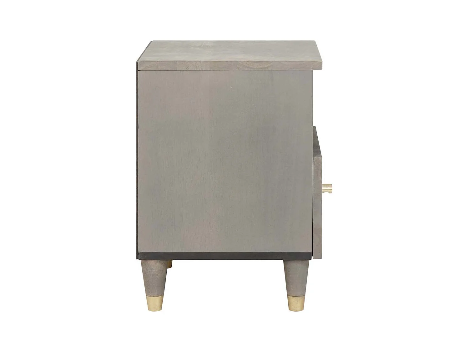 Mesilla de noche Gris 40 x 33 x 46 cm madera maciza de mango