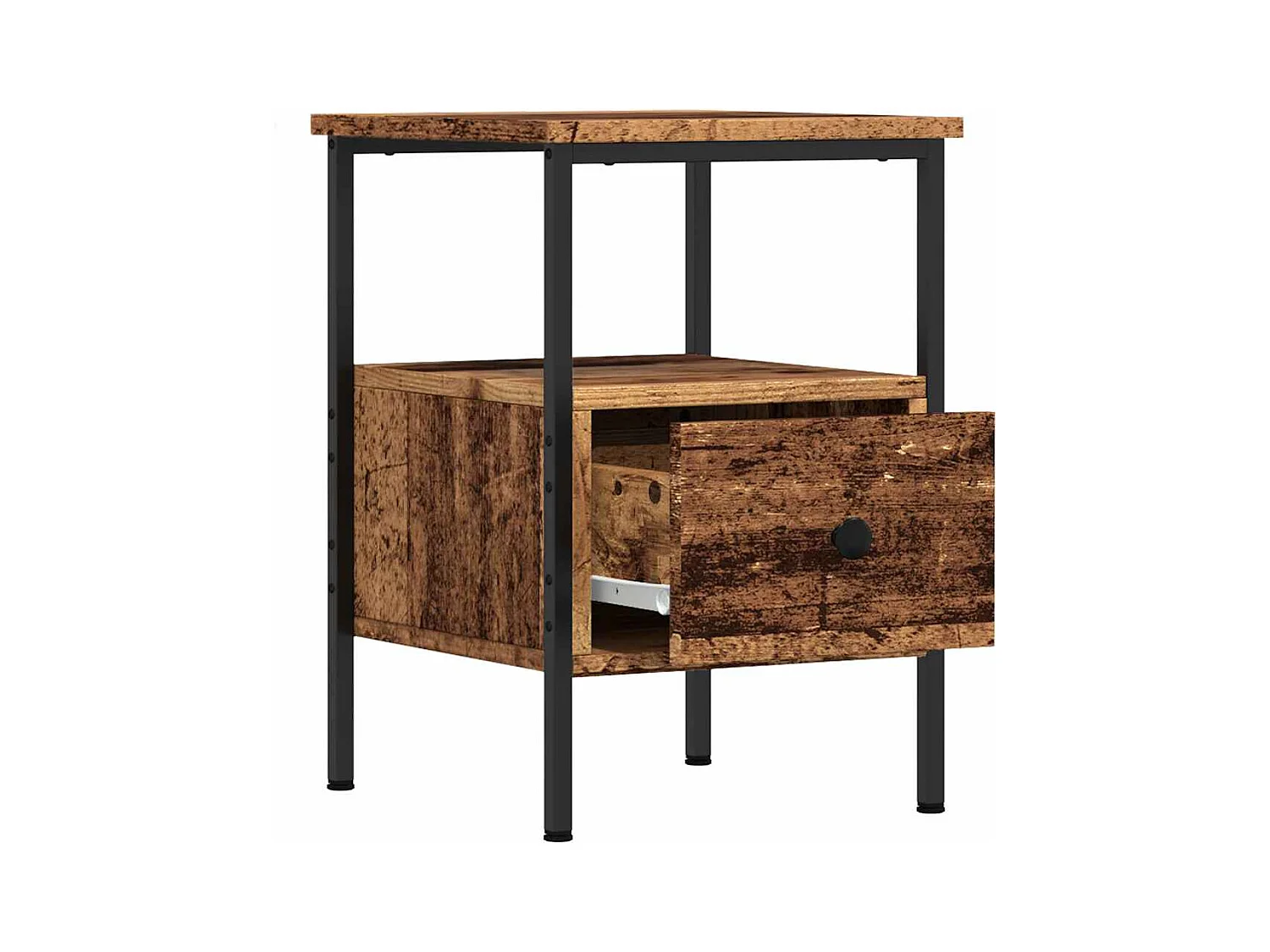 Mesitas de noche 2 piezas madera vieja 34x36x50 cm madera de ingeniería