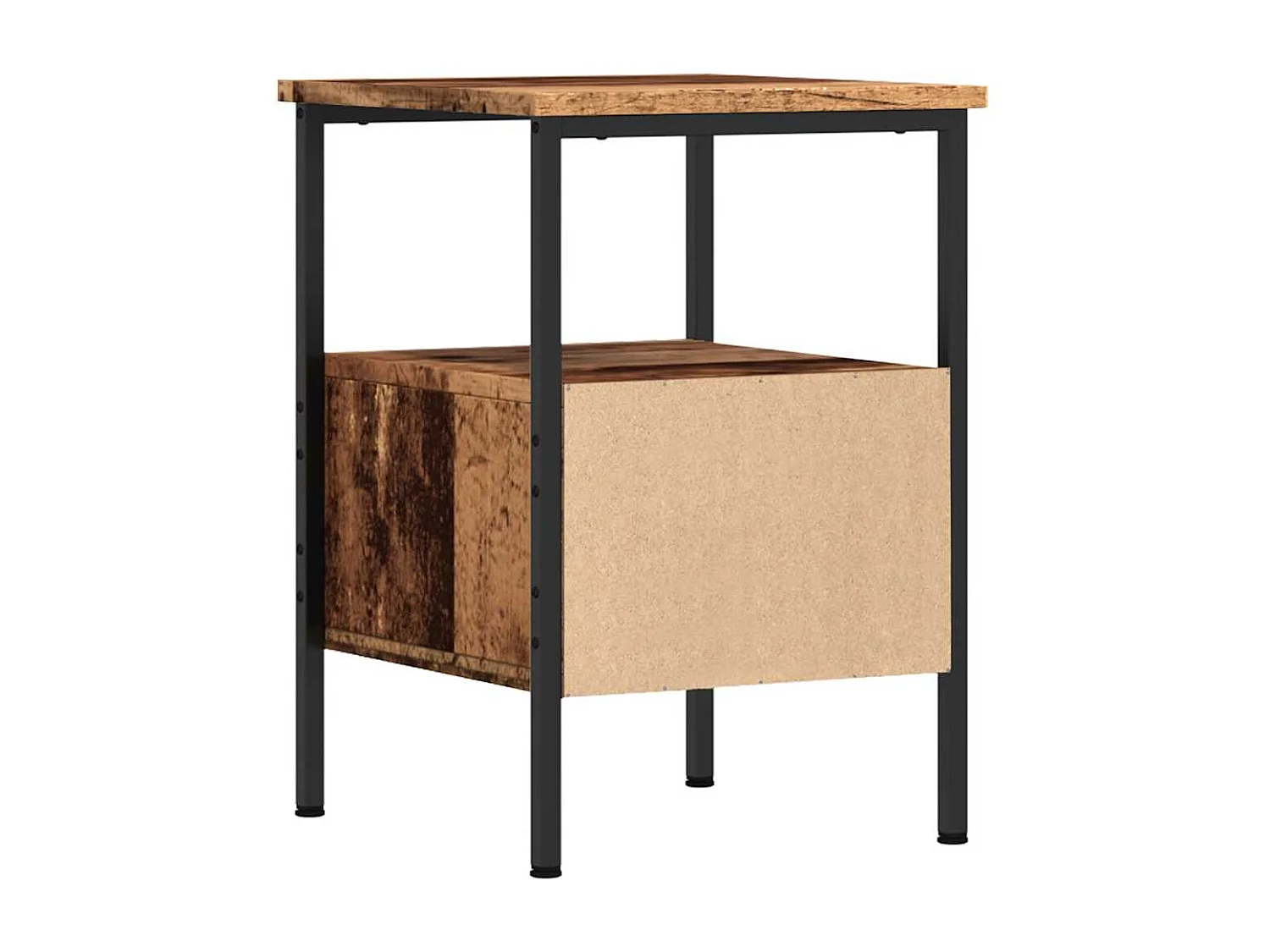 Tables de chevet 2 pcs vieux bois 34x36x50 cm bois d'ingénierie