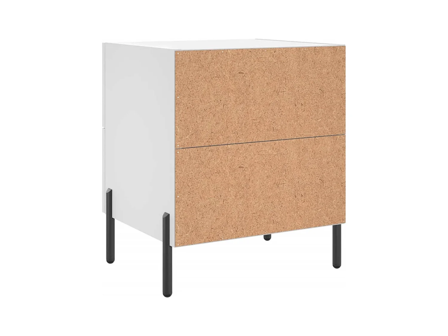 Comodino bianco 40x35x47,5 cm in legno ingegnerizzato