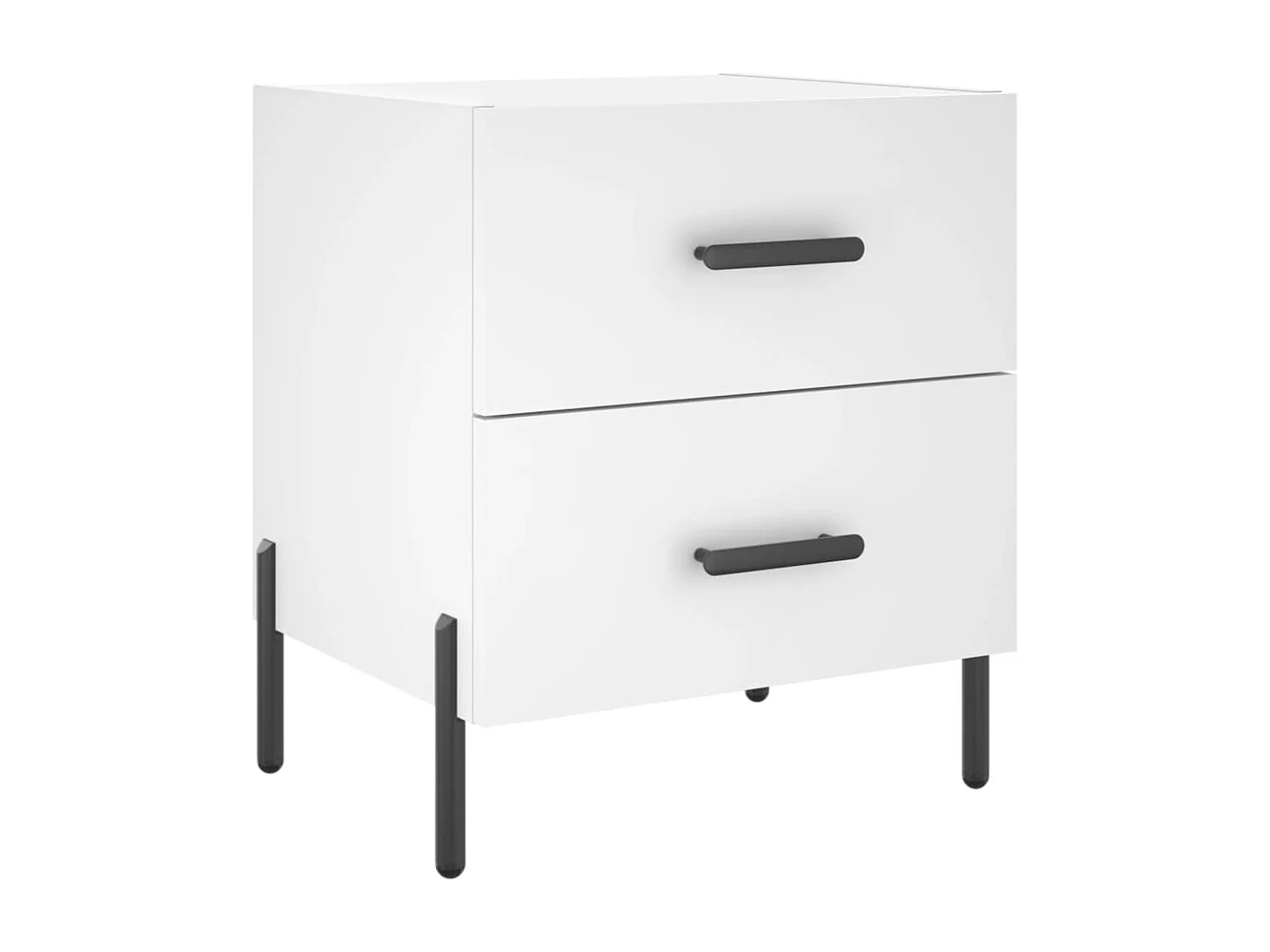 Mesita de noche blanca 40x35x47,5 cm madera contrachapada