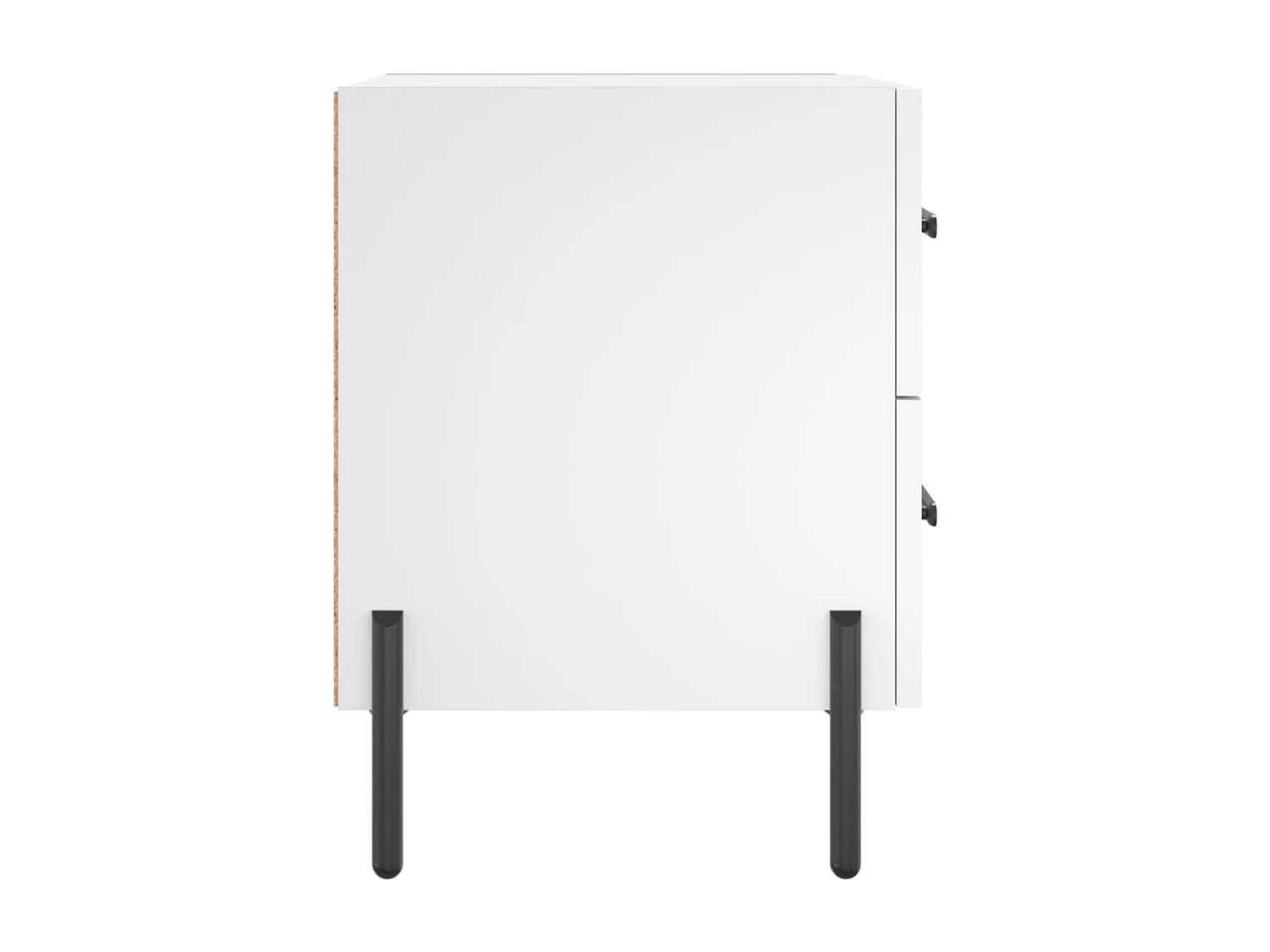 Mesita de noche blanca 40x35x47,5 cm madera contrachapada