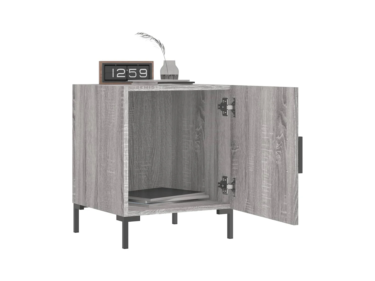 Mesitas de noche 2 piezas gris sonoma 40x40x50cm madera de ingeniería