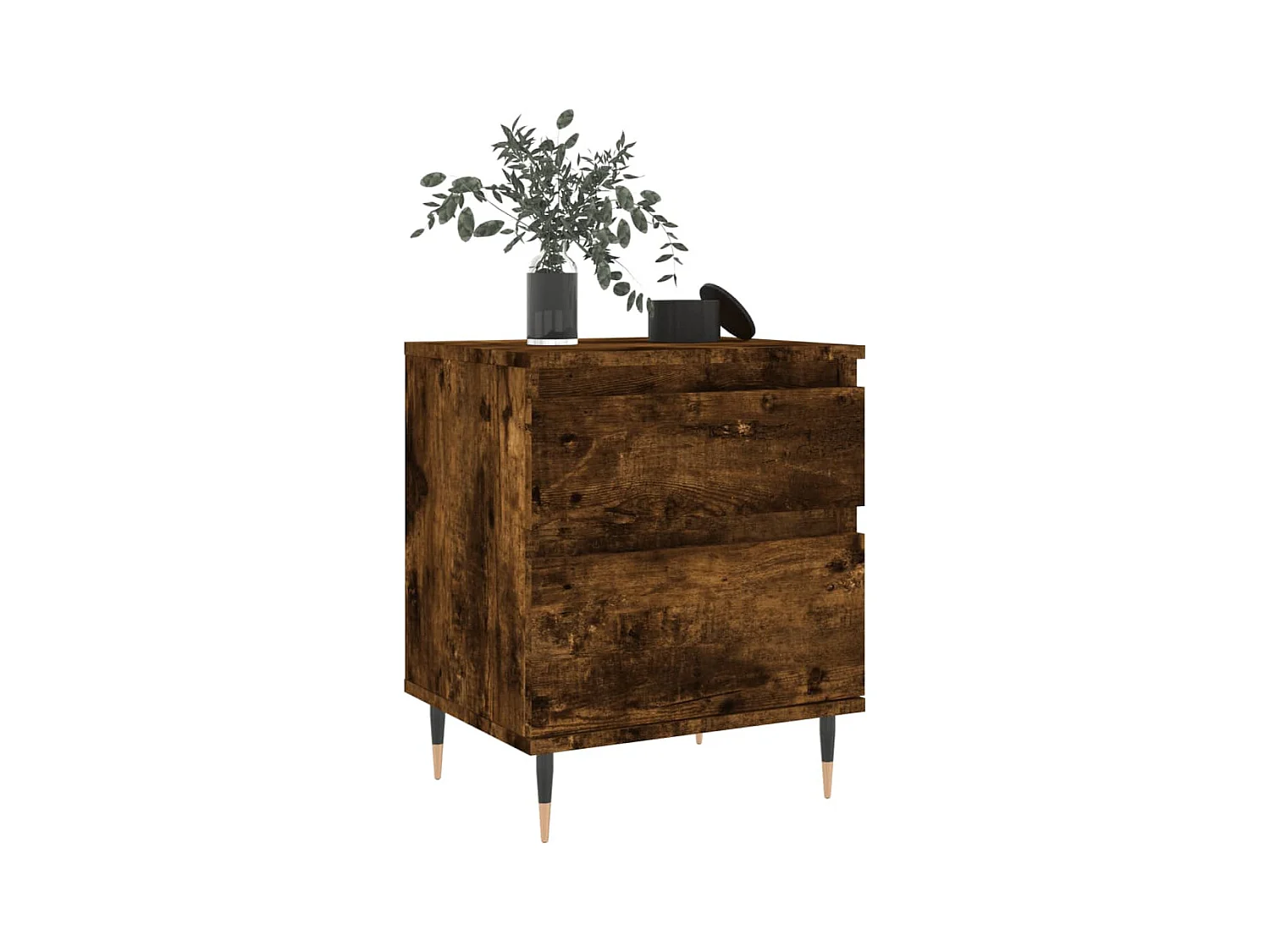 Nachtkastjes 2 stuks gerookt eiken 40x35x50 cm bewerkt hout