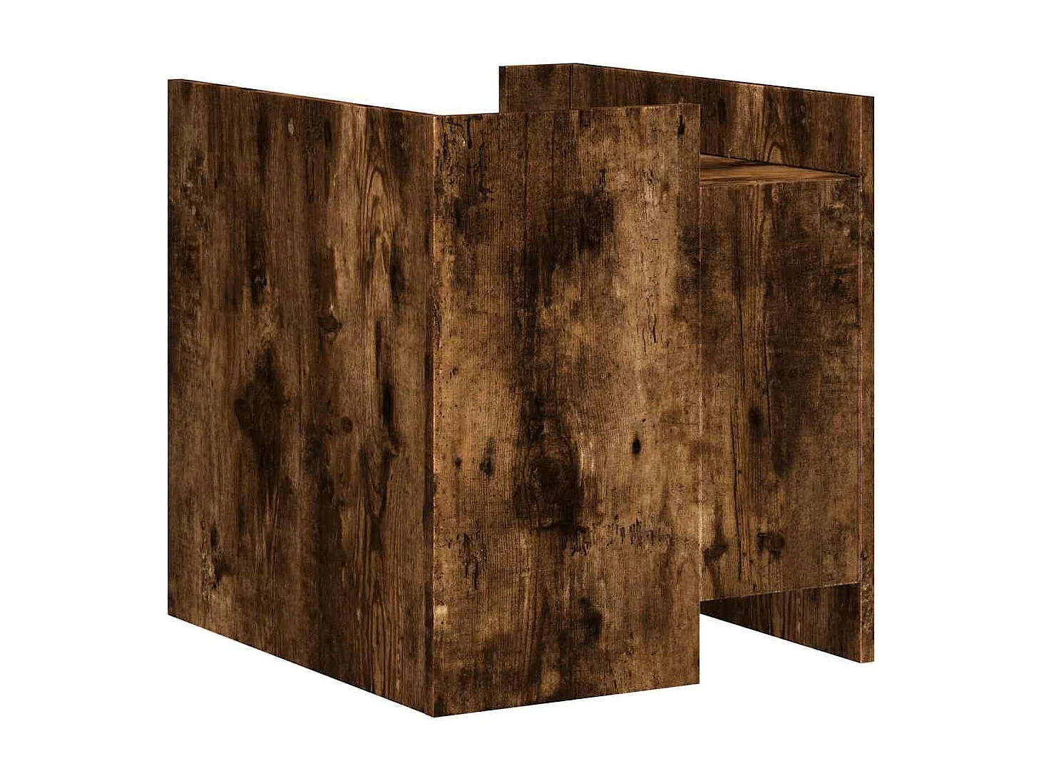 Mesita de noche de roble ahumado 45x50x50 cm madera de ingeniería