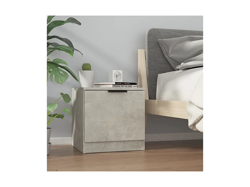 Table de chevet Gris béton 40x39x40 cm