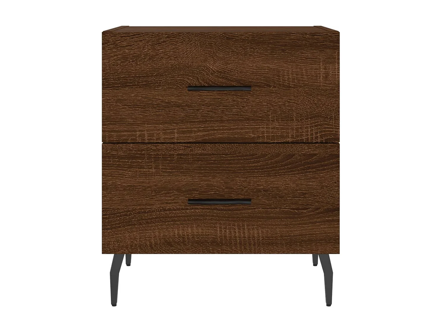 Comodini 2 pezzi rovere marrone 40x35x47,5 cm