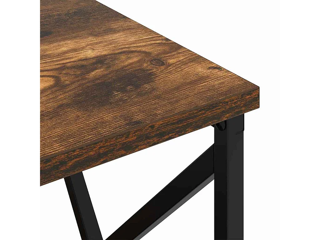 Table de nuit avec station de chargement avec tiroir Chêne fumé