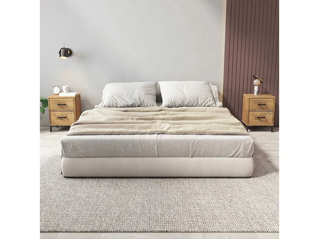 Comodini 2 pz 36x30x45 cm Legno massello di pino