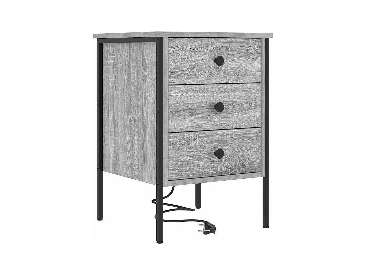 Mesitas de noche 2 piezas Sonoma gris 42 x 41 x 61 cm