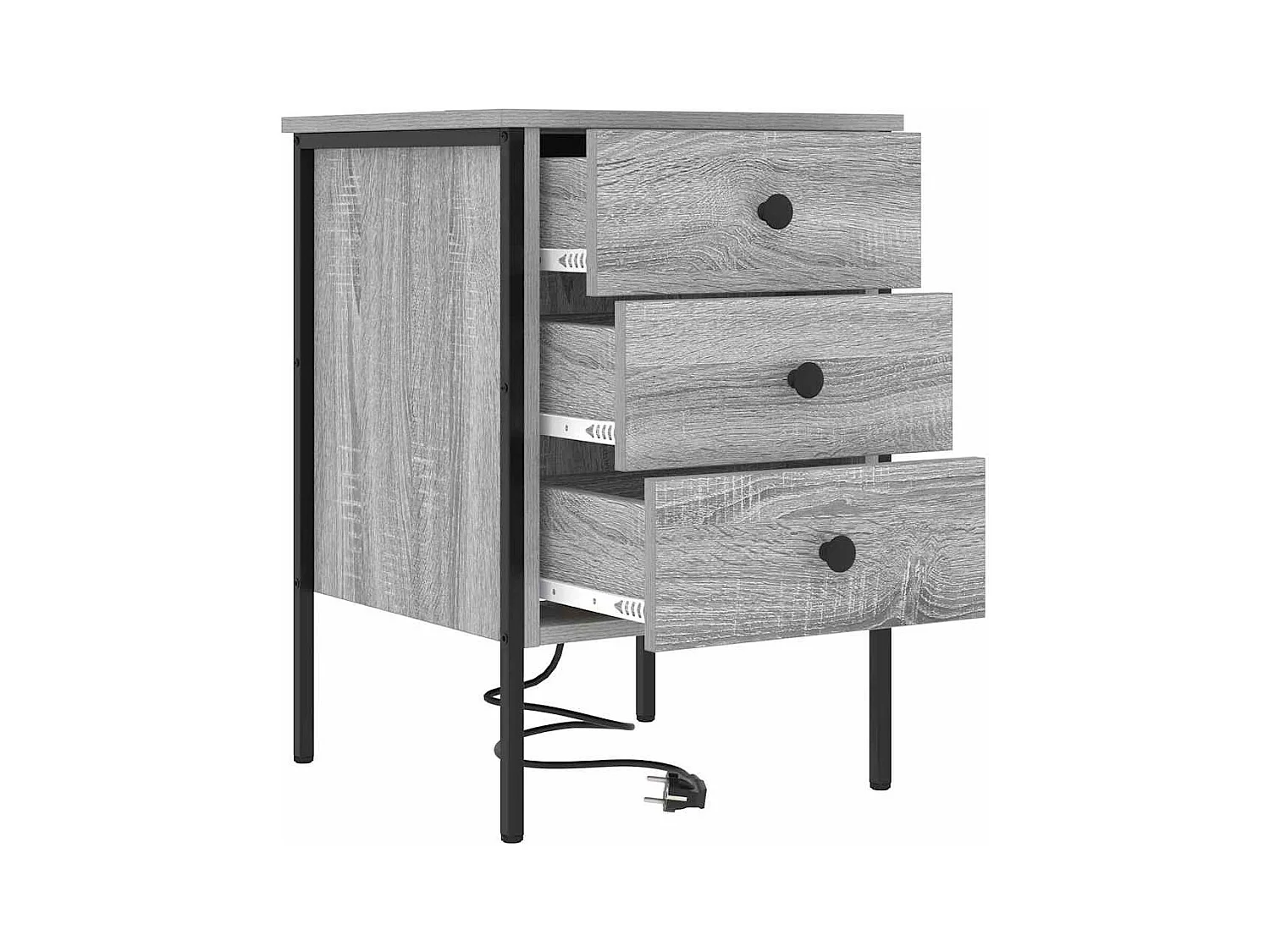 Mesitas de noche 2 piezas Sonoma gris 42 x 41 x 61 cm