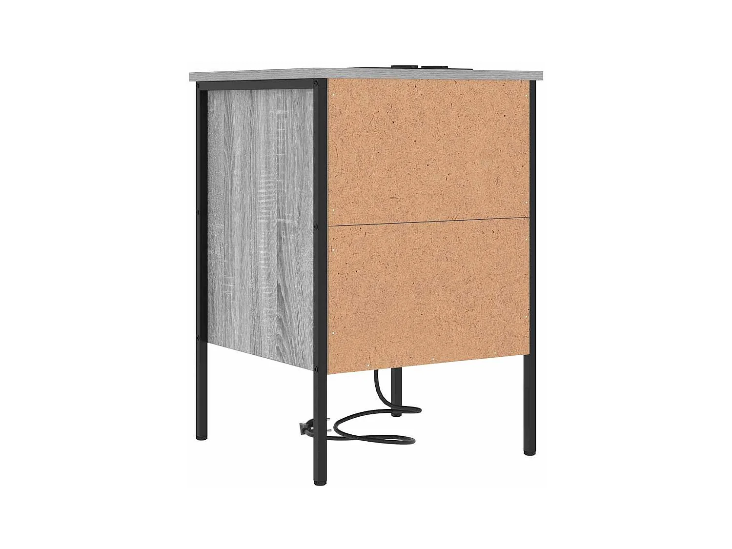 Mesitas de noche 2 piezas Sonoma gris 42 x 41 x 61 cm