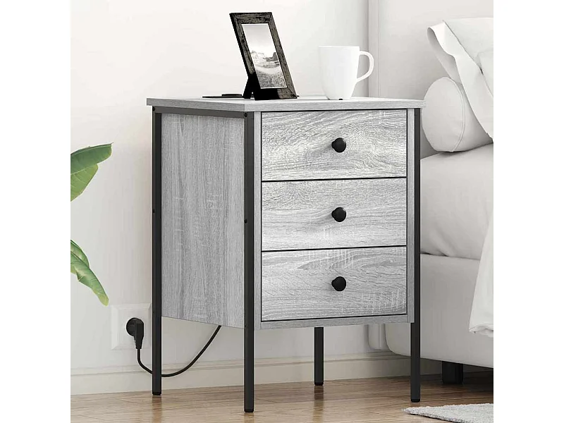 Armoires de chevet 2 pcs Sonoma gris 42 x 41 x 61 cm