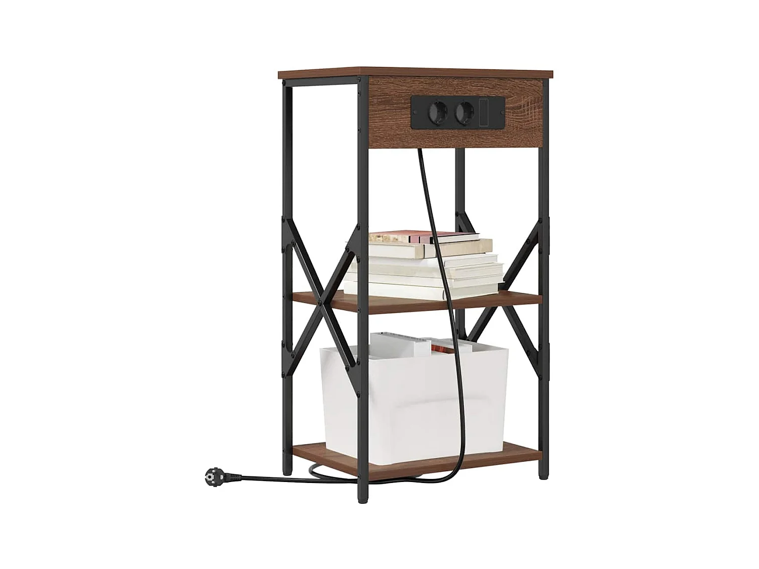 Nachtkastjes 2 stuks Bruin eiken 41 x 31 x 76 cm