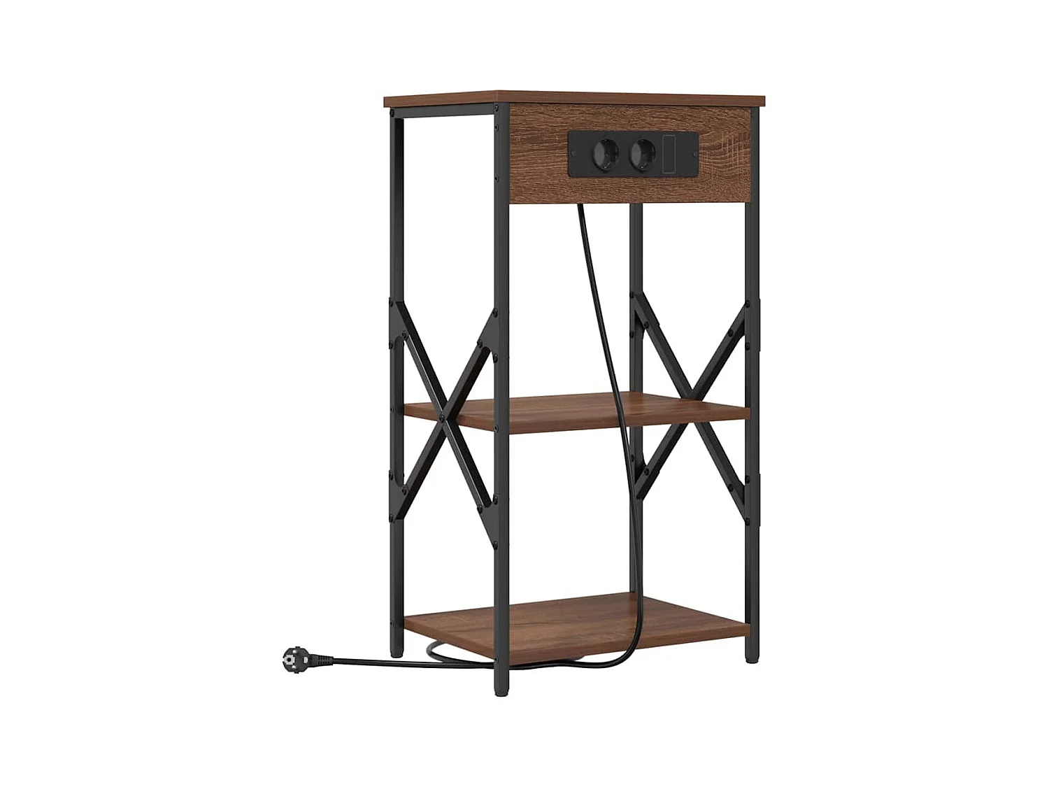 Nachtkastjes 2 stuks Bruin eiken 41 x 31 x 76 cm