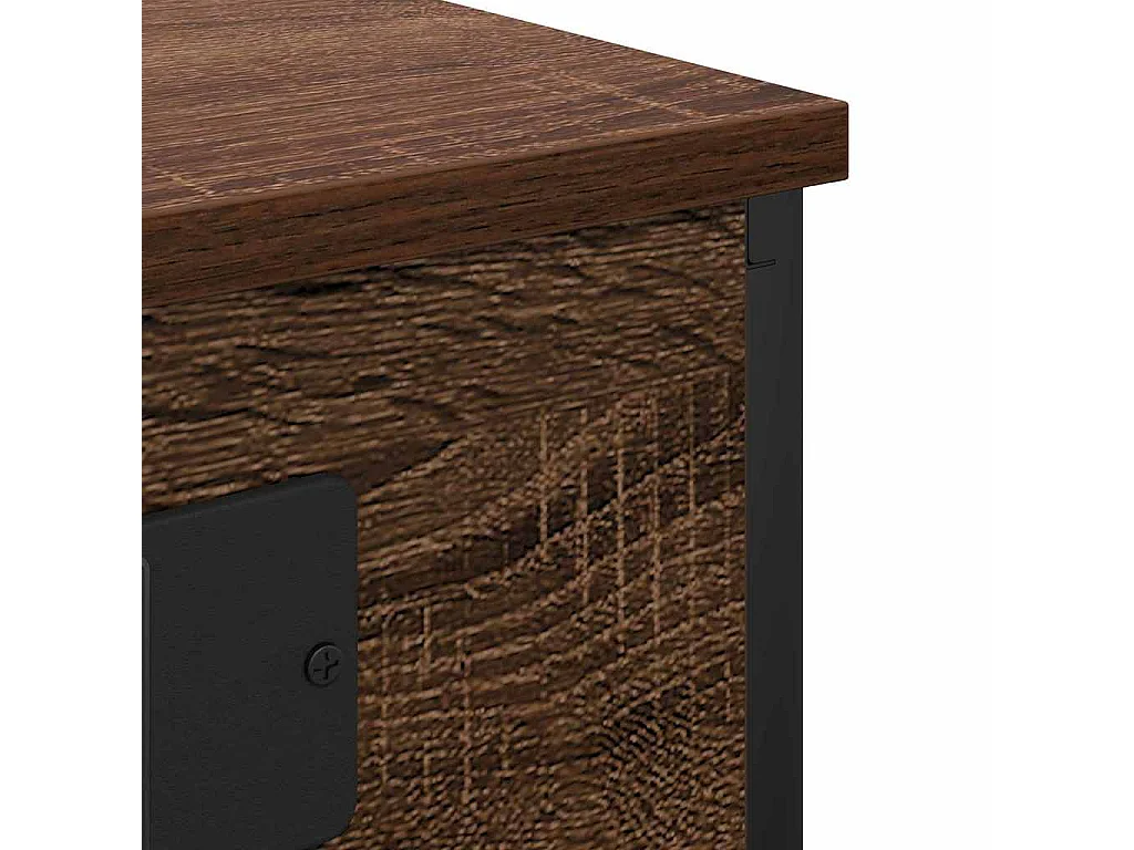 Nachtkastjes 2 stuks Bruin eiken 41 x 31 x 76 cm