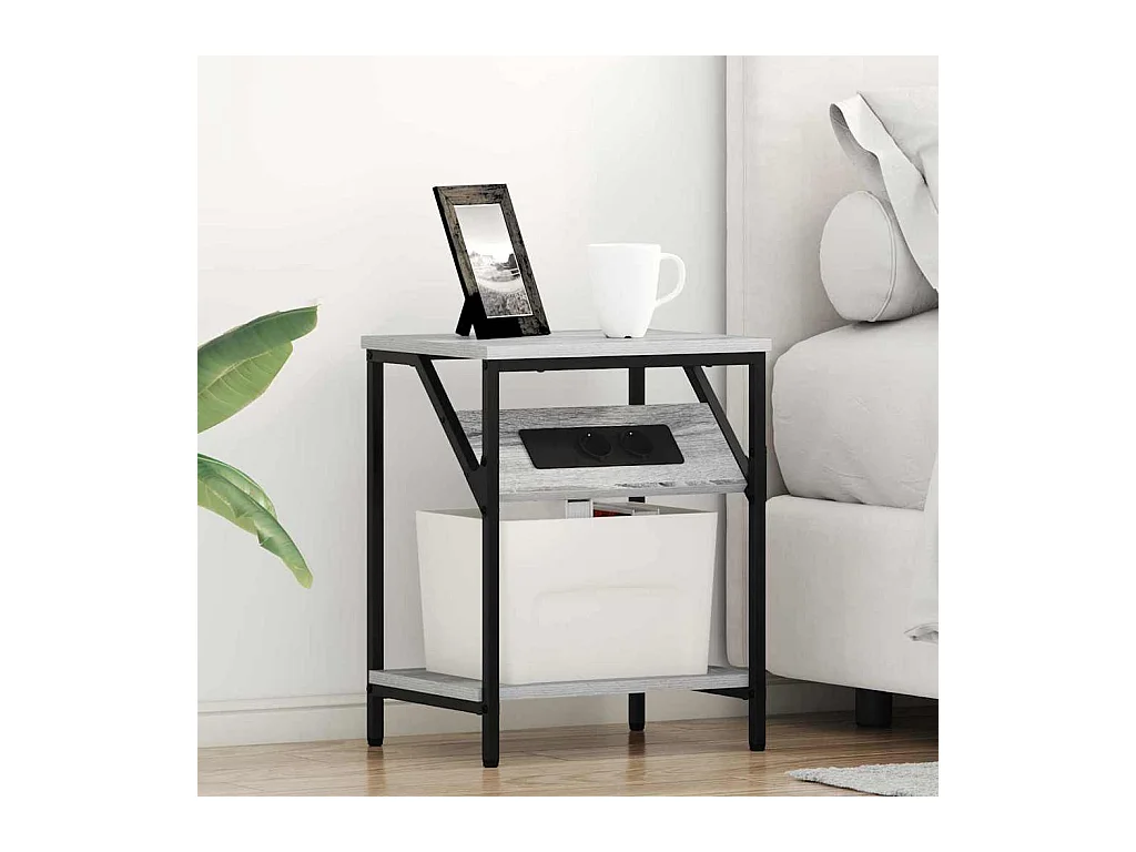 Armoires de chevet 2 pcs Sonoma gris 38 x 30 x 48 cm