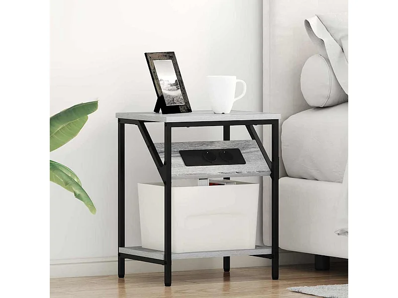 Armoires de chevet 2 pcs Sonoma gris 38 x 30 x 48 cm