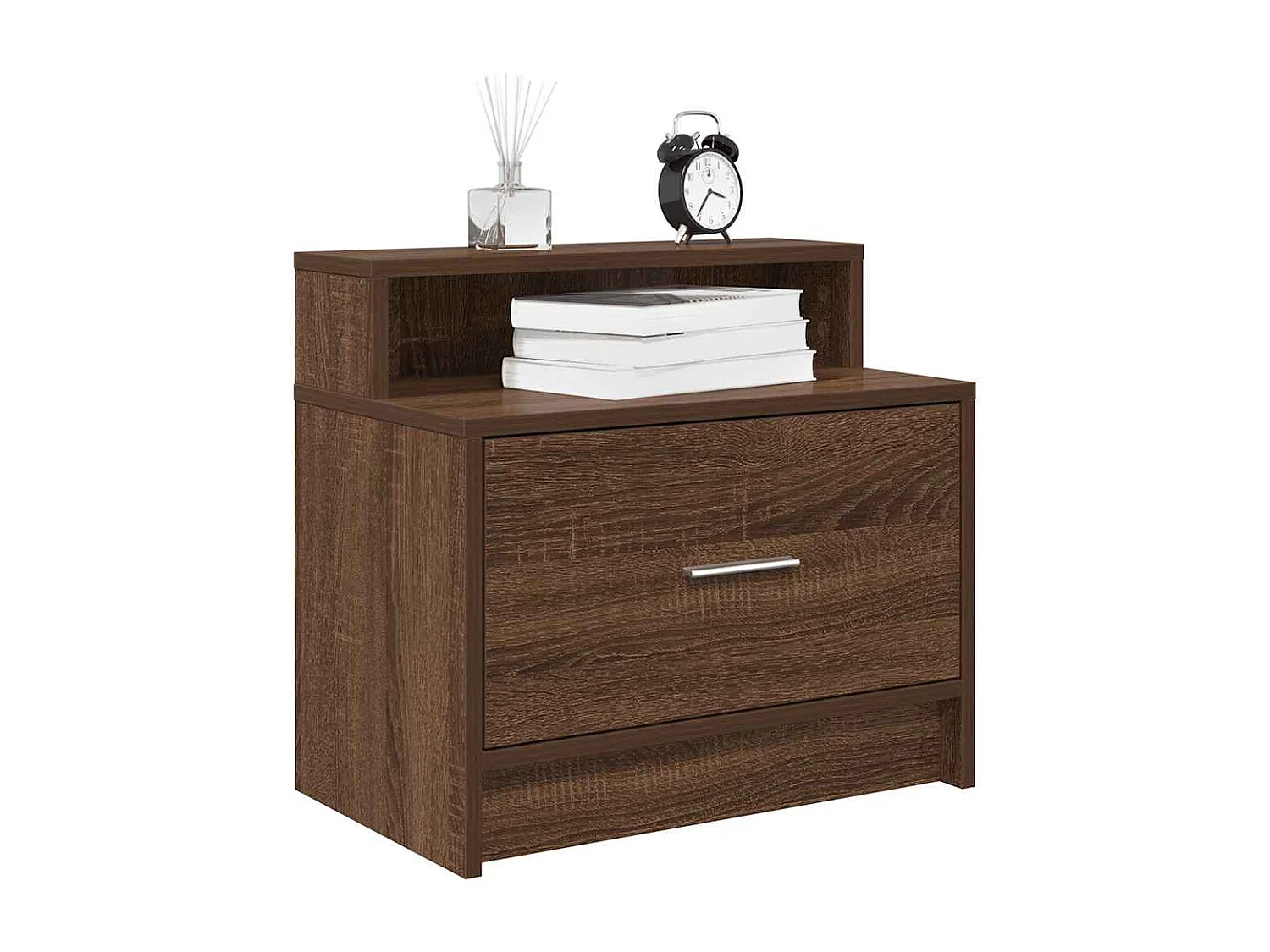 Tables de chevet avec tiroir 2 pcs chêne marron 51x31x47 cm