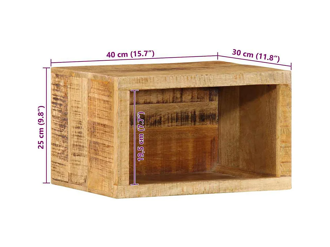 Bruin nachtkastje 40 x 30 x 25 cm