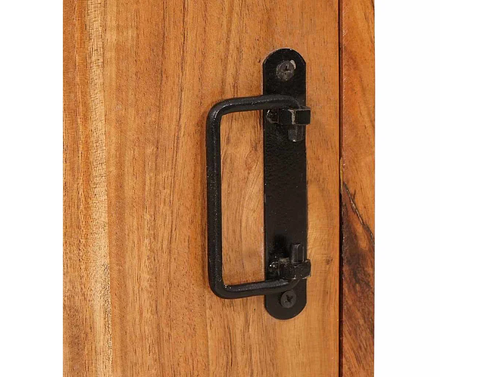 Comodino 2 pezzi Marrone Legno massello di acacia