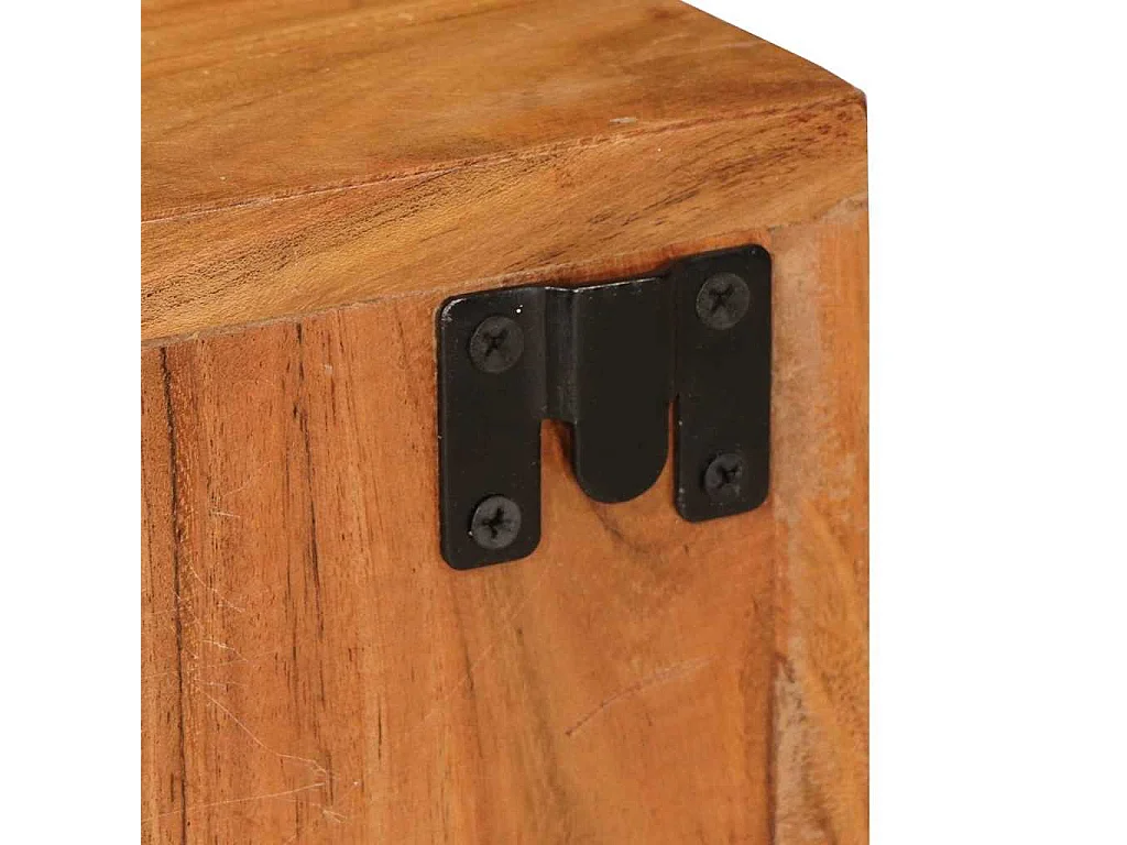 Table de chevet 2 pcs Marron Bois massif d'acacia