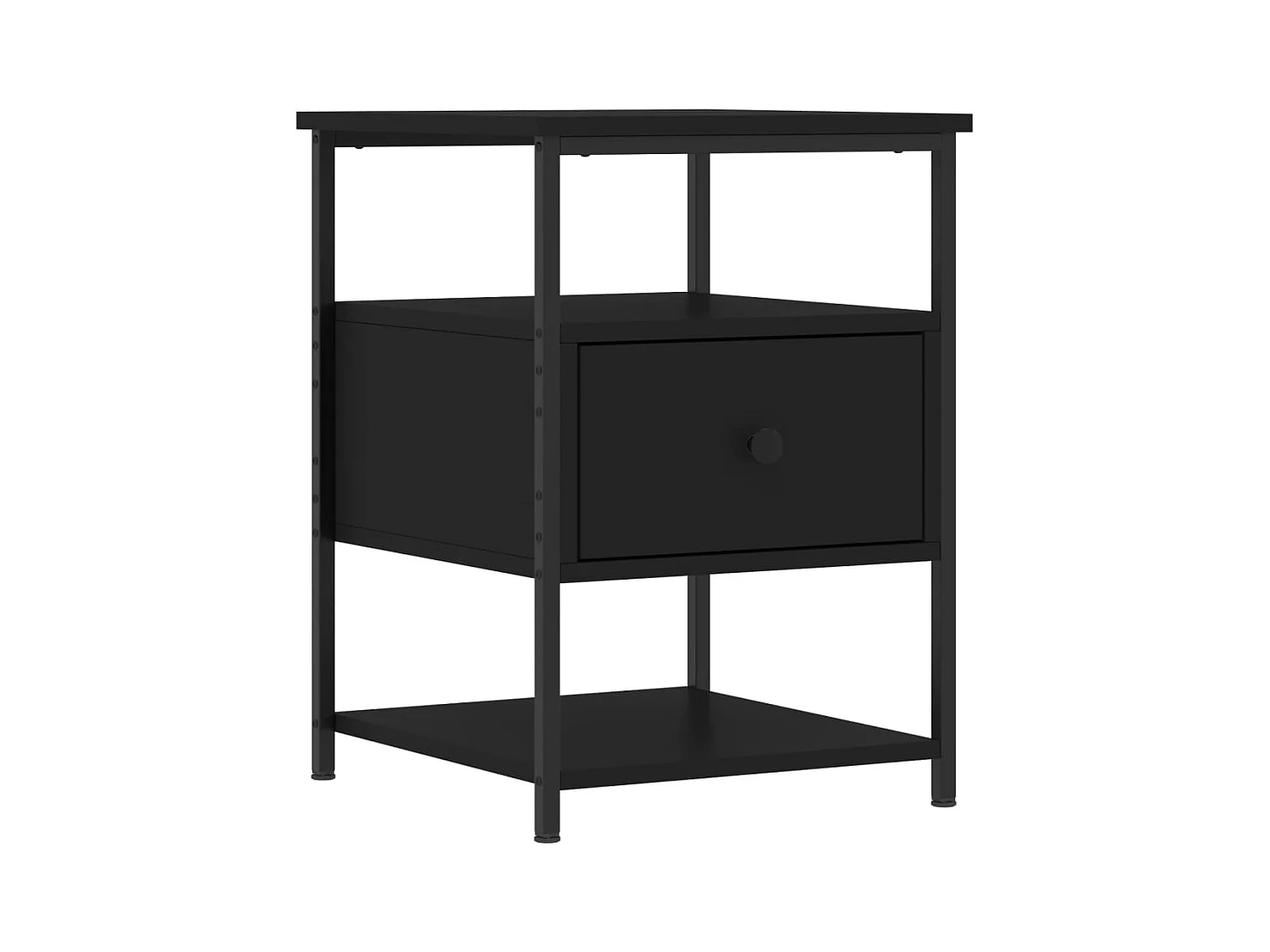 Mesitas de noche 2 piezas negras 40x42x56 cm madera de ingeniería