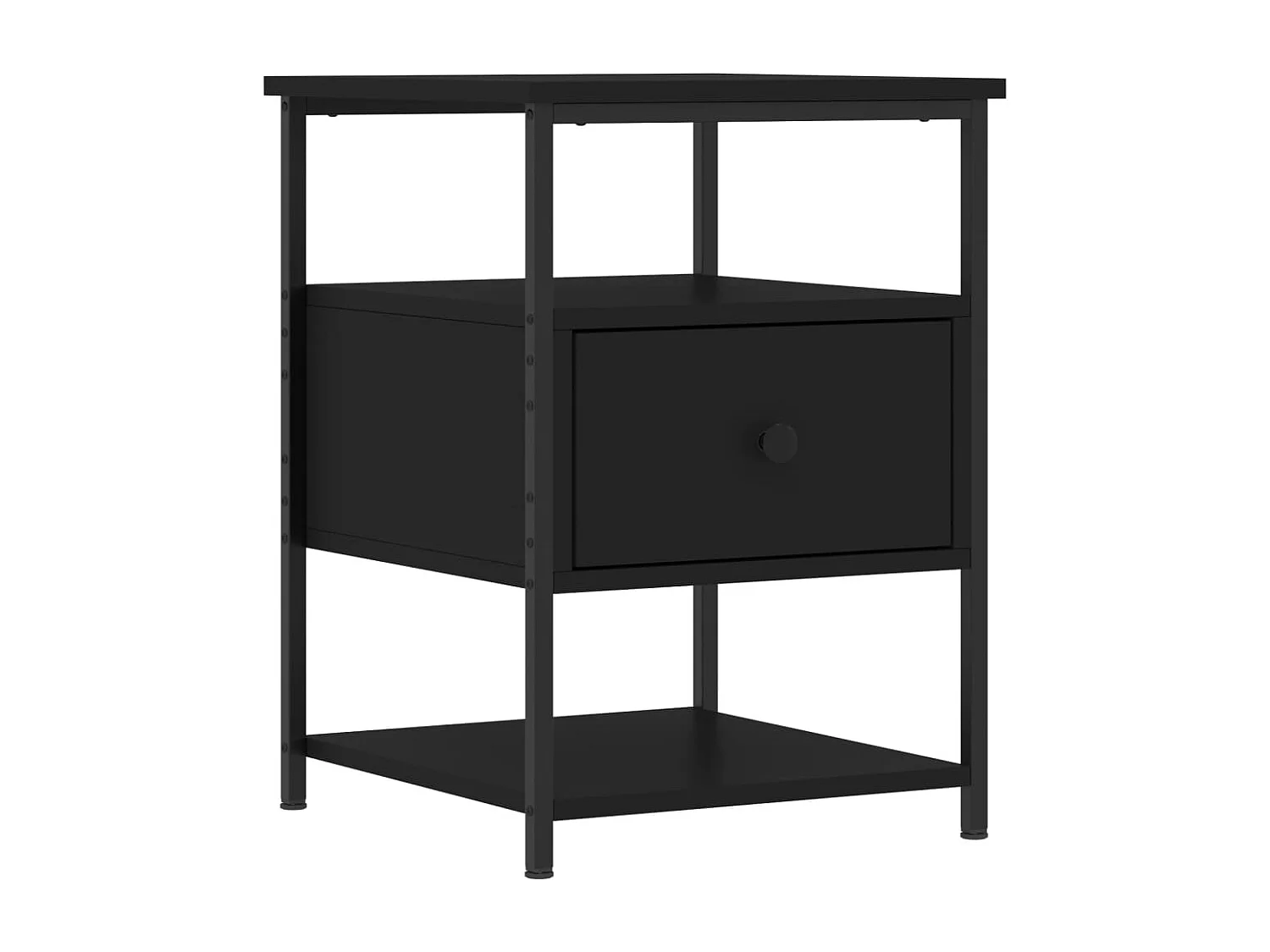 Mesitas de noche 2 piezas negras 40x42x56 cm madera de ingeniería