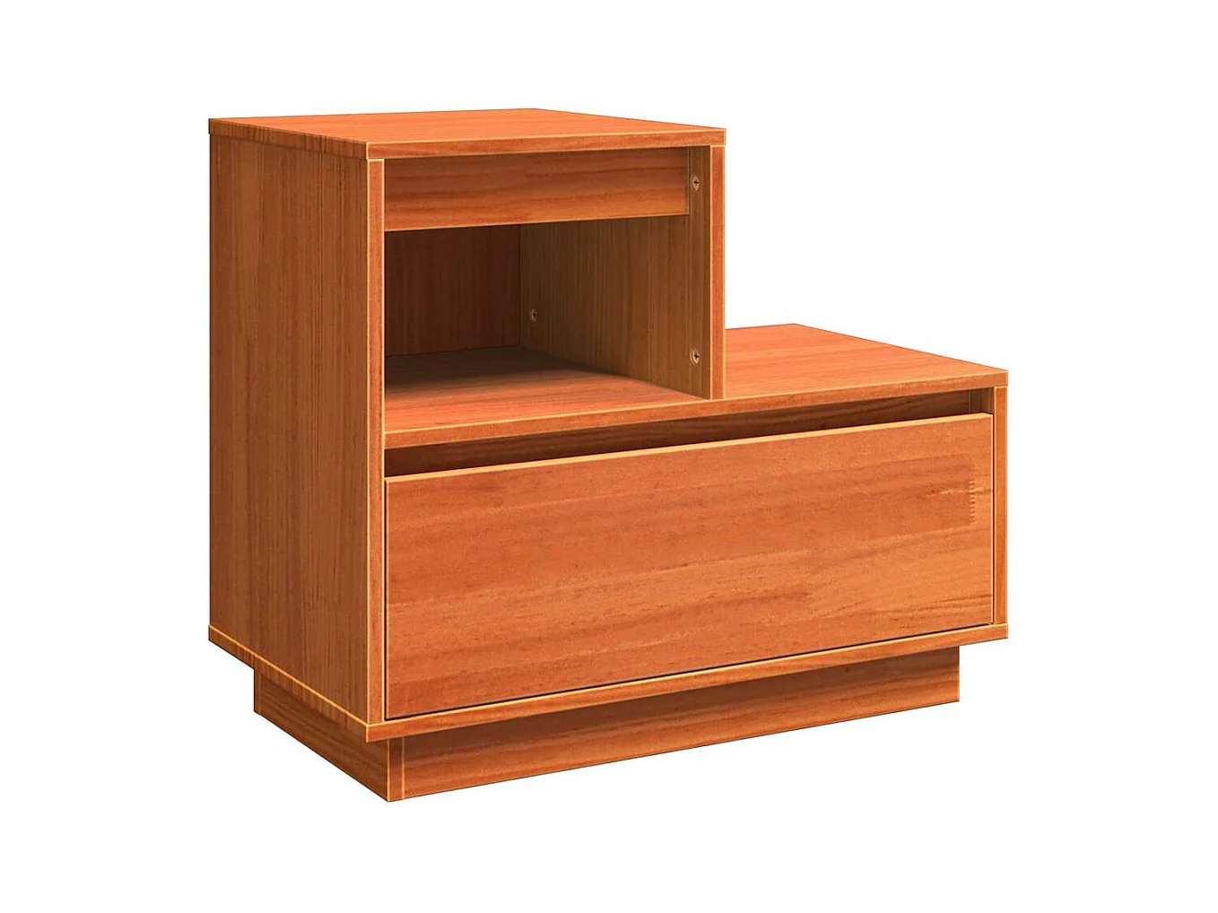 Cabinet de chevet avec tiroir Marron cire 60 x 34 x 51 cm