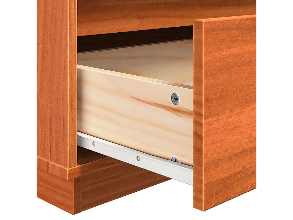 Cabinet de chevet avec tiroir Marron cire 60 x 34 x 51 cm