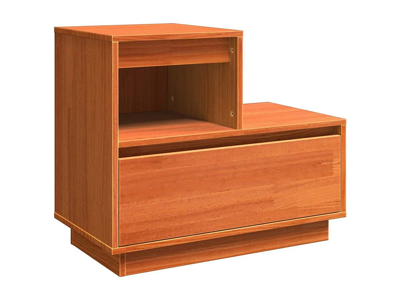 Nachtkastje met lade Wax bruin 60 x 34 x 51 cm