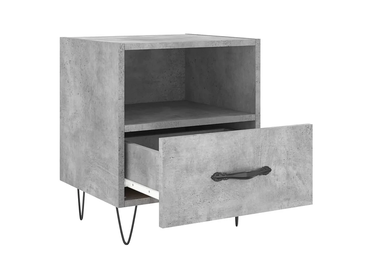 Tables de chevet 2pcs gris béton 40x35x47,5cm bois d’ingénierie