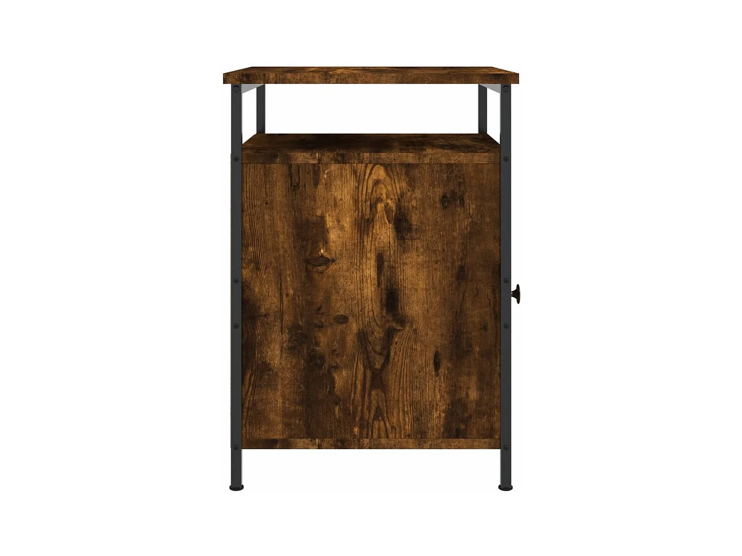 Mesita de noche de roble ahumado 40x42x60 cm madera de ingeniería