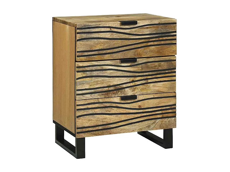 Cabinet de chevet avec tiroir Marron 50 x 33 x 60 cm