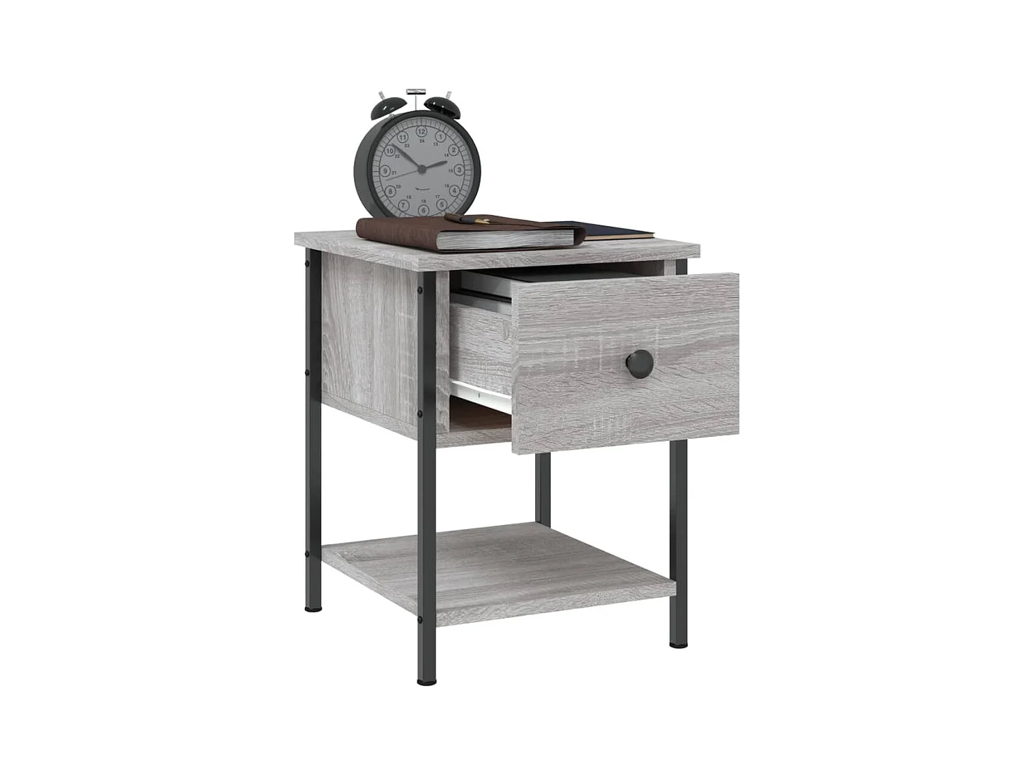 Mesitas de noche 2 piezas gris sonoma 34x35,5x45cm madera de ingeniería