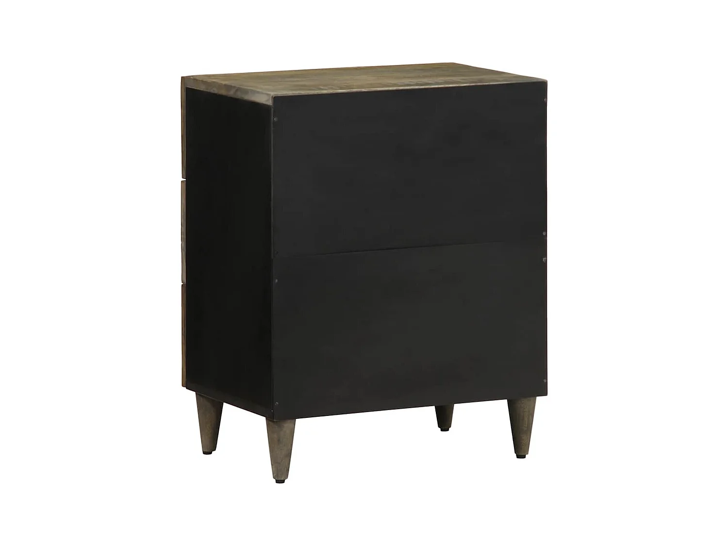 Mesita de noche gris claro 50x33x60 cm madera maciza de mango