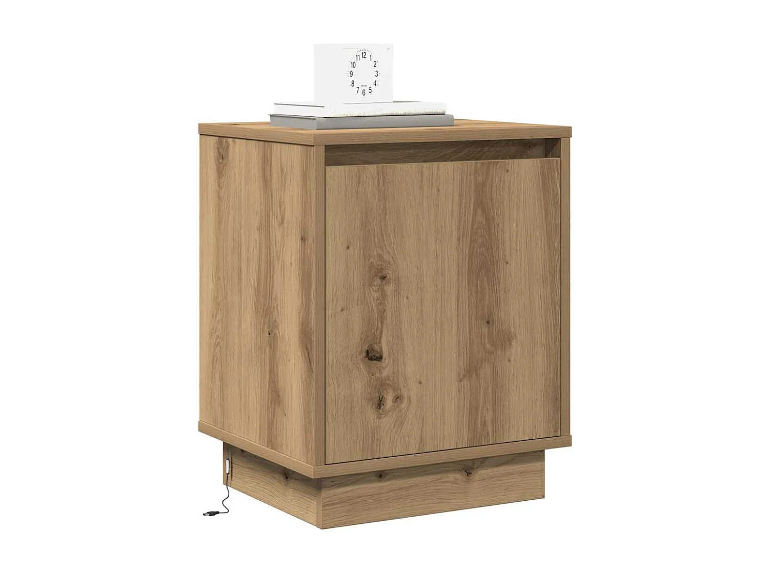 Cabinet de chevet avec chêne artisanal 39 x 34.5 x 50 cm