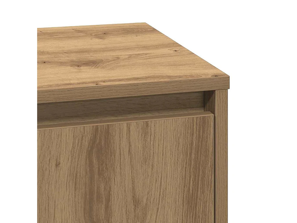 Cabinet de chevet avec chêne artisanal 39 x 34.5 x 50 cm