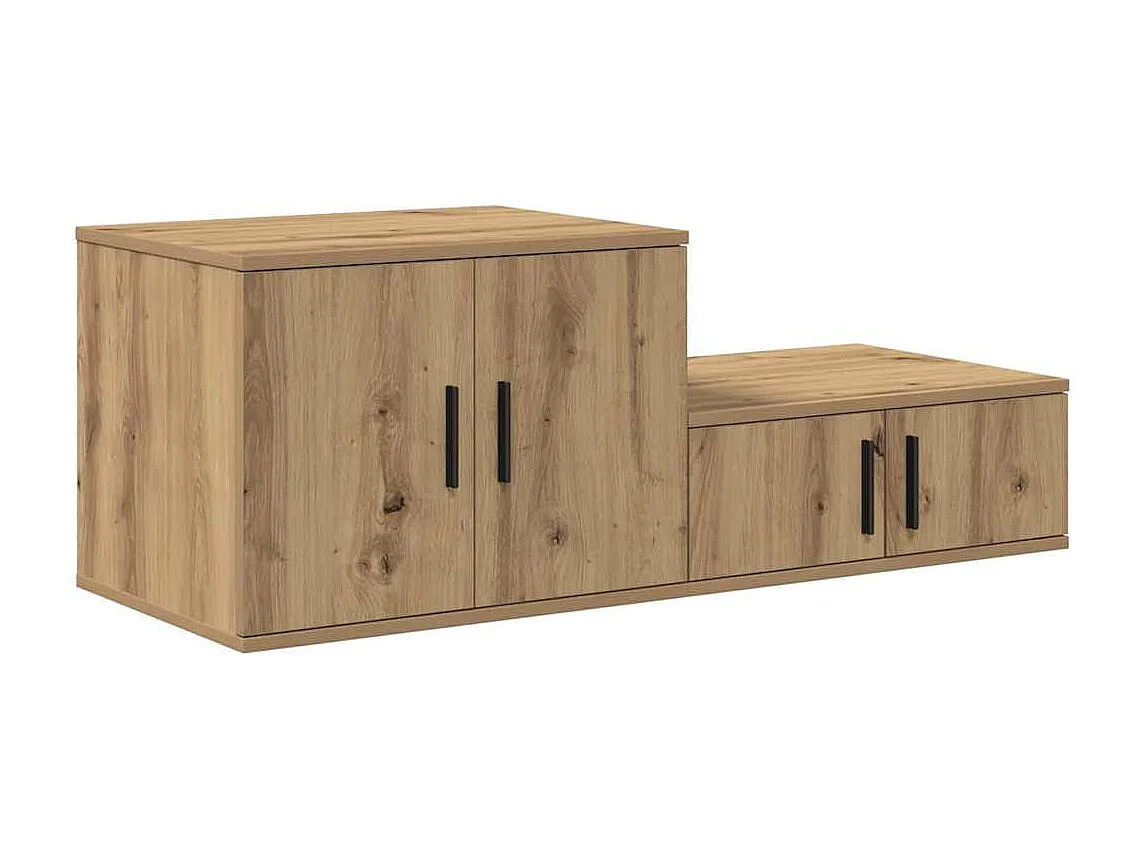 Mobile contenitore in rovere fatto a mano 127 x 41 x 40 cm