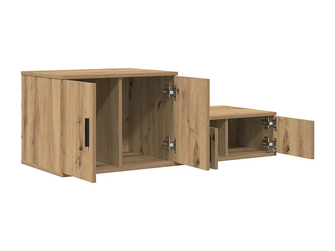 Mobile contenitore in rovere fatto a mano 127 x 41 x 40 cm