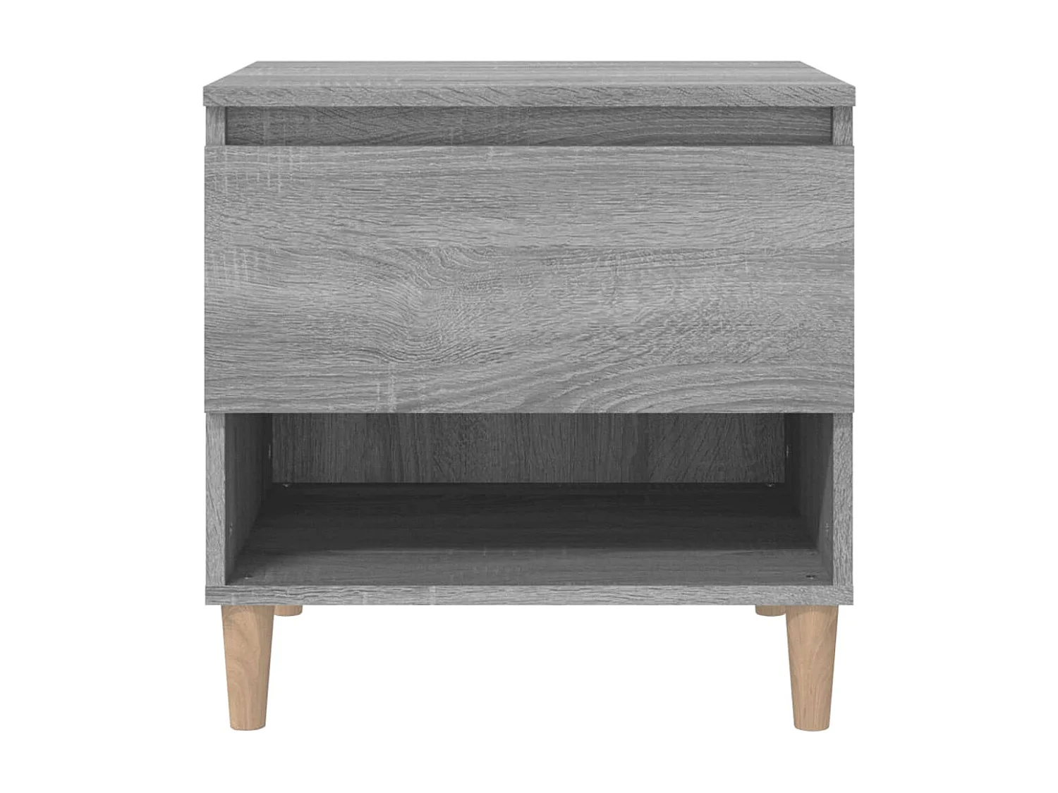 Comodino Sonoma Grey 50x46x50 cm in legno ingegnerizzato