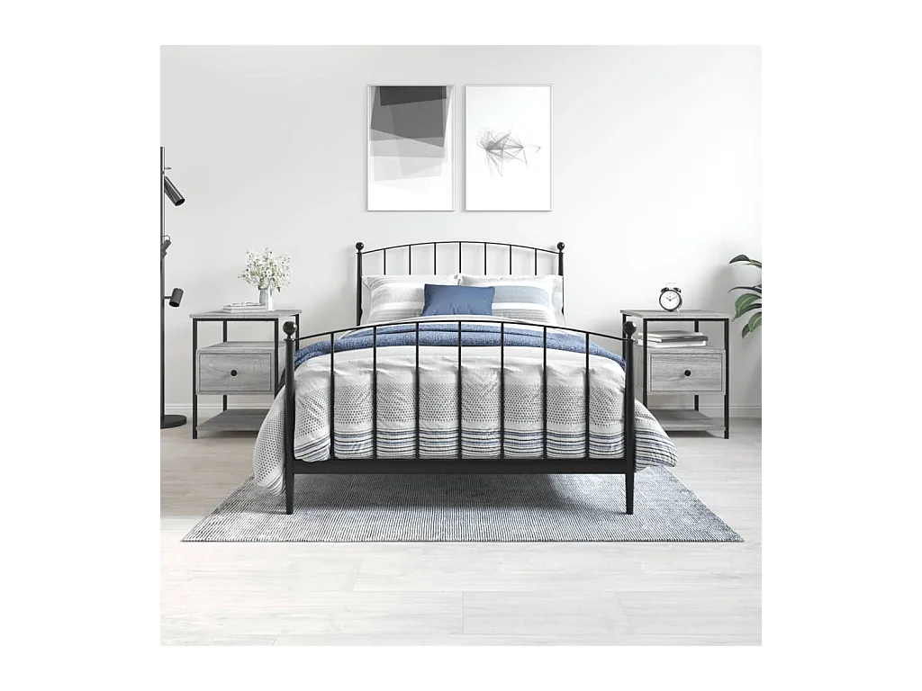 Mesitas de noche 2 piezas gris sonoma 40x42x56cm madera de ingeniería