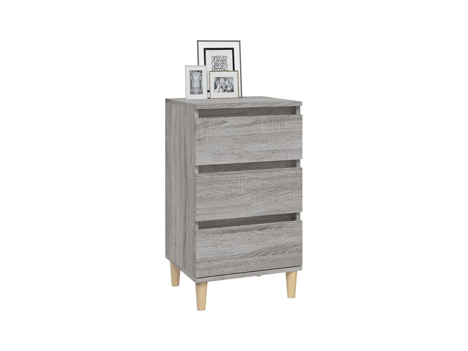 Mesita de noche Sonoma gris 40x35x70 cm madera de ingeniería