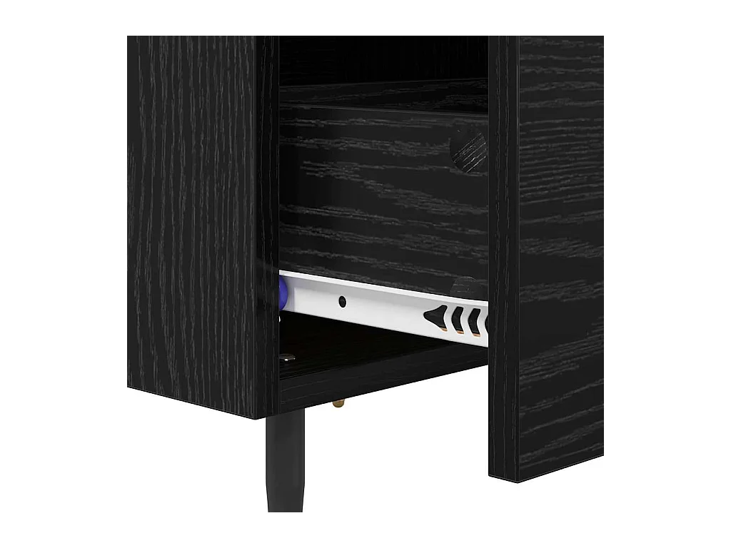 Comodino 2 pezzi Rovere nero 40 x 35 x 47,5 cm